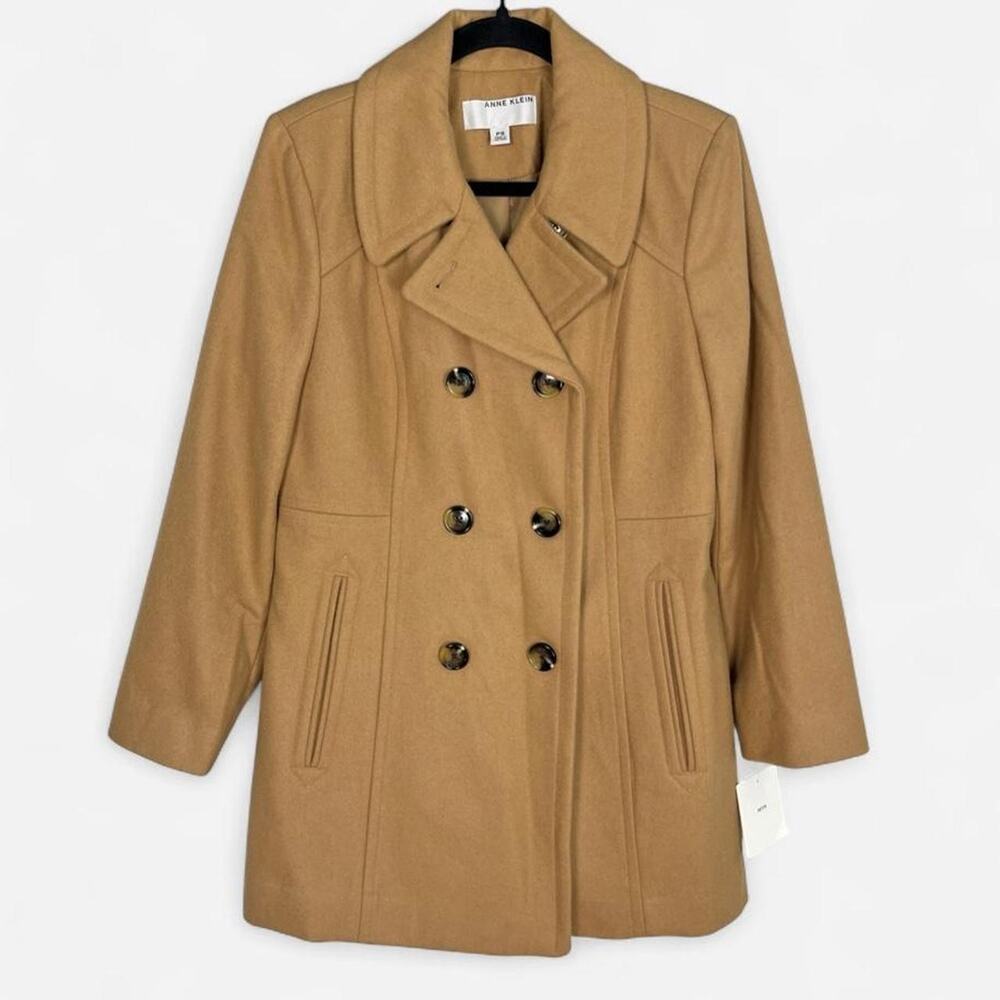 Camel wool blend double breasted